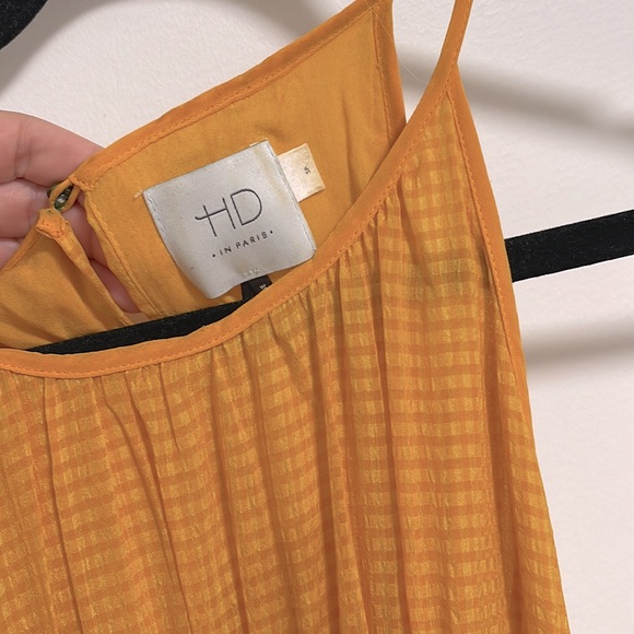 Anthropologie HD in Paris Marigold Tiered Sleeveless MIDI Dress - Picture 5 of 6